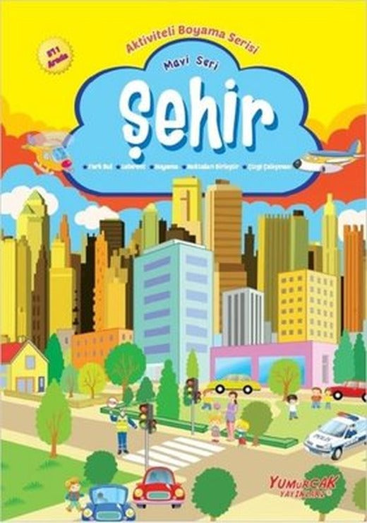 Şehir Mavi Seri-Aktiviteli Boyama Serisi | Yumurcak Yayınları