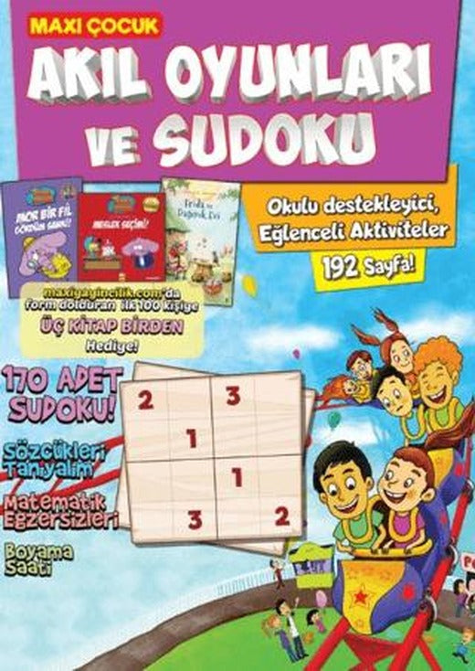 Maxi Çocuk Akıl Oyunları ve Sudoku 9 | Maxi Yayıncılık (Ciltsiz)