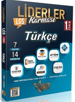 LGS 1.Dönem Türkçe Denemeleri 7 Yayın 14 Deneme | Liderler Karması Yayınları (Ciltsiz) - Resim 1
