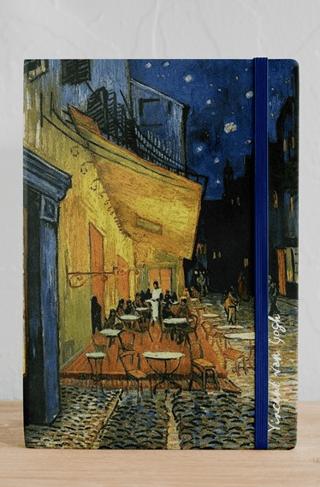 Van Gogh - Cafe Terastası | Defterci (Ciltli) - Resim 1