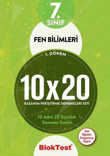 7. Sınıf Bloktest 1. Dönem Fen Bilimleri 10x20 Kazanım Pekiştirme Denemeleri Seti - Kolektif kitap kapağı