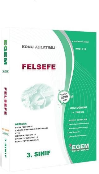 3. Sınıf 5. Yarıyıl Felsefe Konu Anlatımlı Soru Bankası (Kod 319)