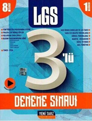 Yeni Tarz Yayınları 8. Sınıf 1. Dönem LGS 3 lü Deneme - Kolektif kitap kapağı