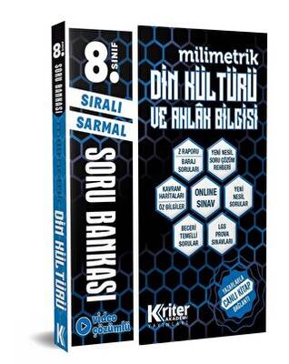 Kriter Akademi 8. Sınıf Din Kültürü ve Ahlak Bilgisi Soru Bankası - Osman Karson kitap kapağı