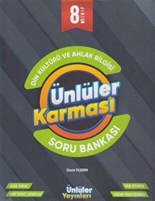 Ünlüler Yayınları 8. Sınıf Din Kültürü ve Ahlak Bilgisi Soru Bankası - Sinem Yıldırım kitap kapağı