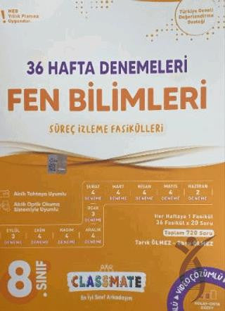 8. Sınıf Fen Bilimleri Classmate 36 Hafta Denemeleri - Tarık Ölmez kitap kapağı