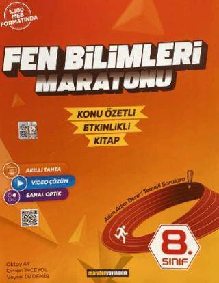 8. Sınıf Fen Bilimleri Maratonu Konu Özetli - Etkinlikli Kitap - Oktay Ay kitap kapağı