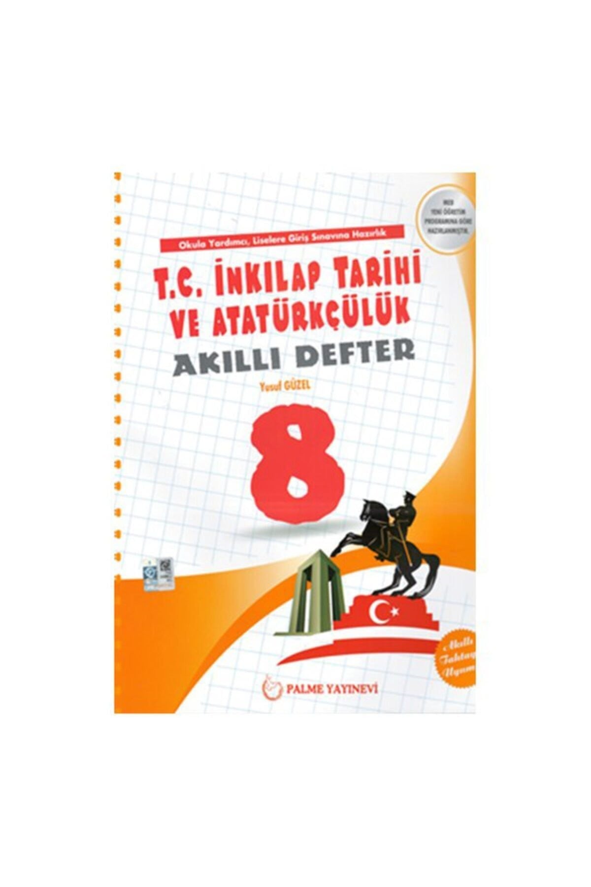 8. Sınıf Inkılap Tarihi Akıllı Defter - Palme Yayınları - Yusuf Güzel kitap kapağı