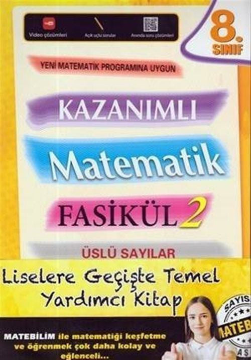 8. Sınıf Kazanımlı Matematik Fasikül 2 - Üslü Sayılar kitap kapağı
