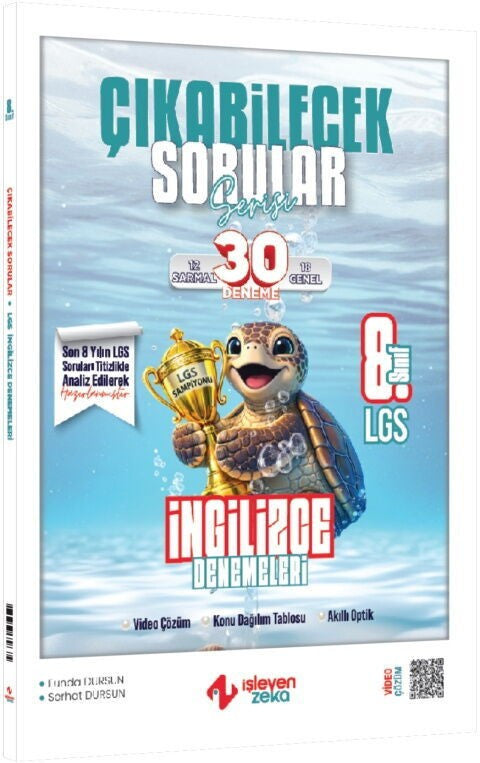 8. Sınıf LGS İngilizce Çıkabilecek Sorular Denemeleri İşleyen Zeka kitap kapağı