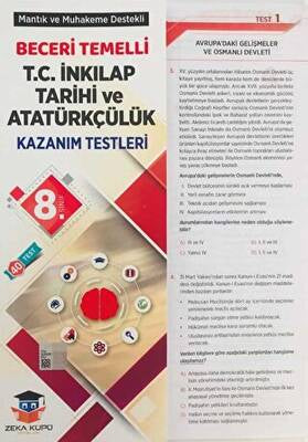 8. Sınıf Beceri Temelli T.C. İnkılap Tarihi ve Atatürkçülük Kazanım Testleri - Kolektif kitap kapağı