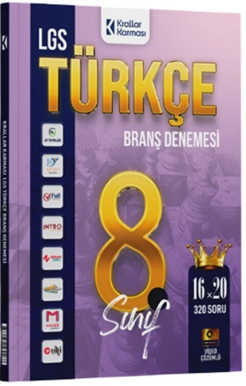 8. Sınıf LGS Türkçe 16 x 20 Branş Denemeleri Krallar Karması kitap kapağı