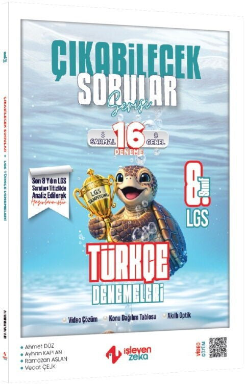 8. Sınıf LGS Türkçe Çıkabilecek Sorular Denemeleri İşleyen Zeka kitap kapağı
