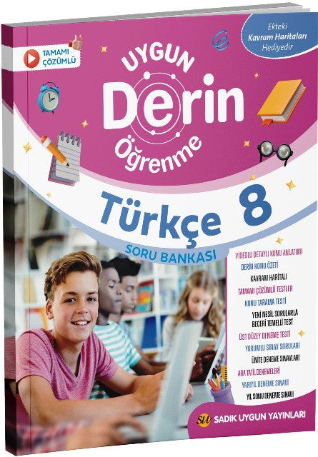8. Sınıf LGS Türkçe Derin Öğrenme Soru Bankası kitap kapağı