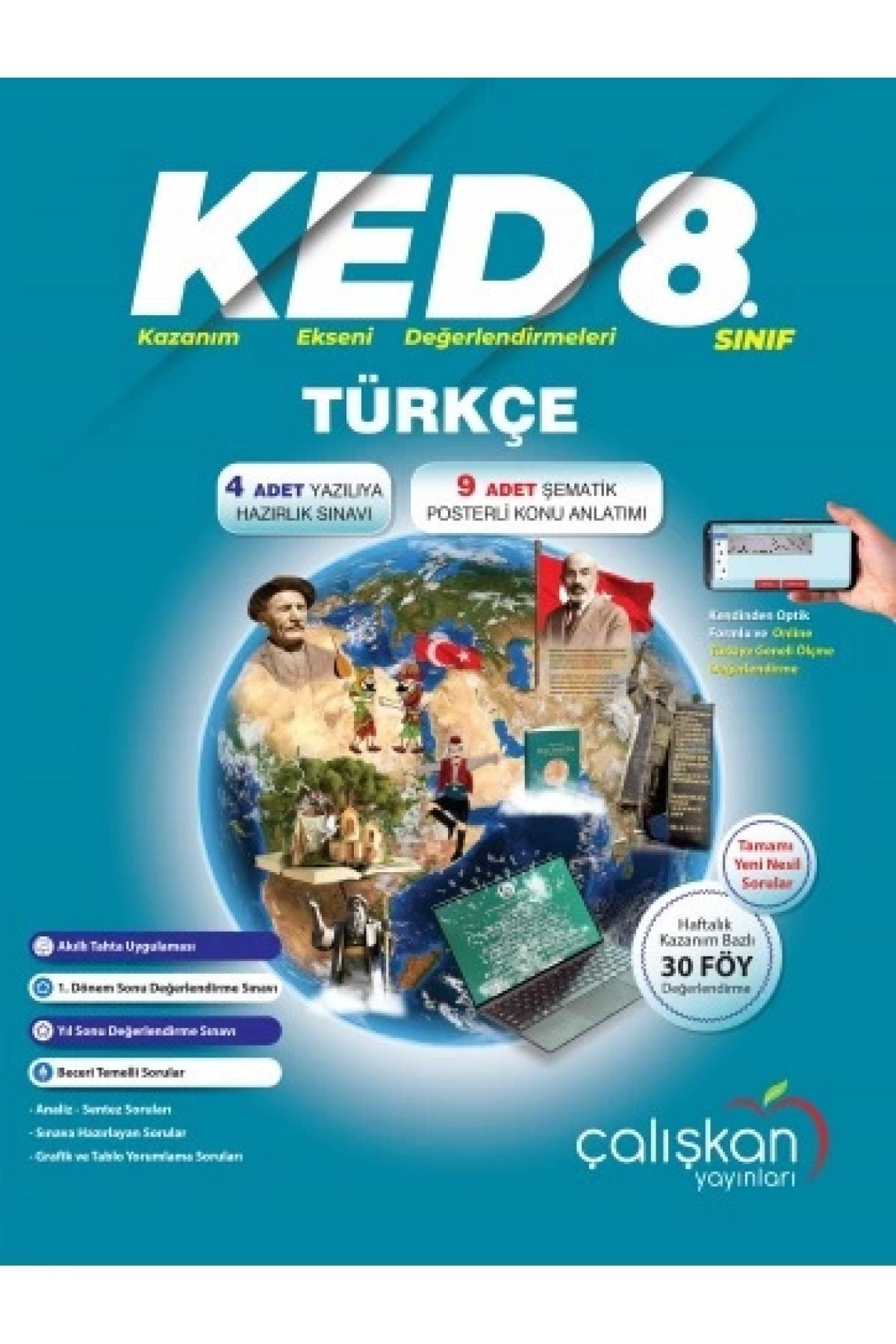 8. Sınıf Lgs Türkçe (Ked) Kazanım Ekseni Değerlendirmeleri kitap kapağı