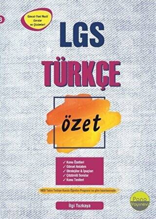 Pano Yayınevi 8. Sınıf LGS Türkçe Özet - Kolektif kitap kapağı