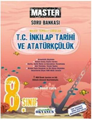 8. Sınıf Master T. C. İnkılap Tarihi Ve Atatürkçülük Soru Bankası - Eda Eşkin Duray kitap kapağı