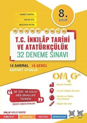 8. Sınıf Omage Gold T.C. İnkılap Tarihi Ve Atatürkçülük 32 Deneme Sınavı - Kolektif kitap kapağı