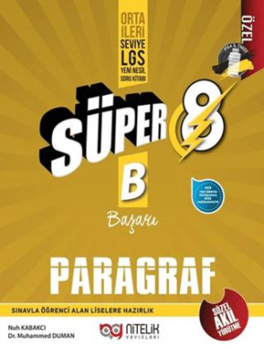 8. Sınıf Paragraf Süper Yeni Nesil Soru Kitabı - Nuh Kabakcı kitap kapağı