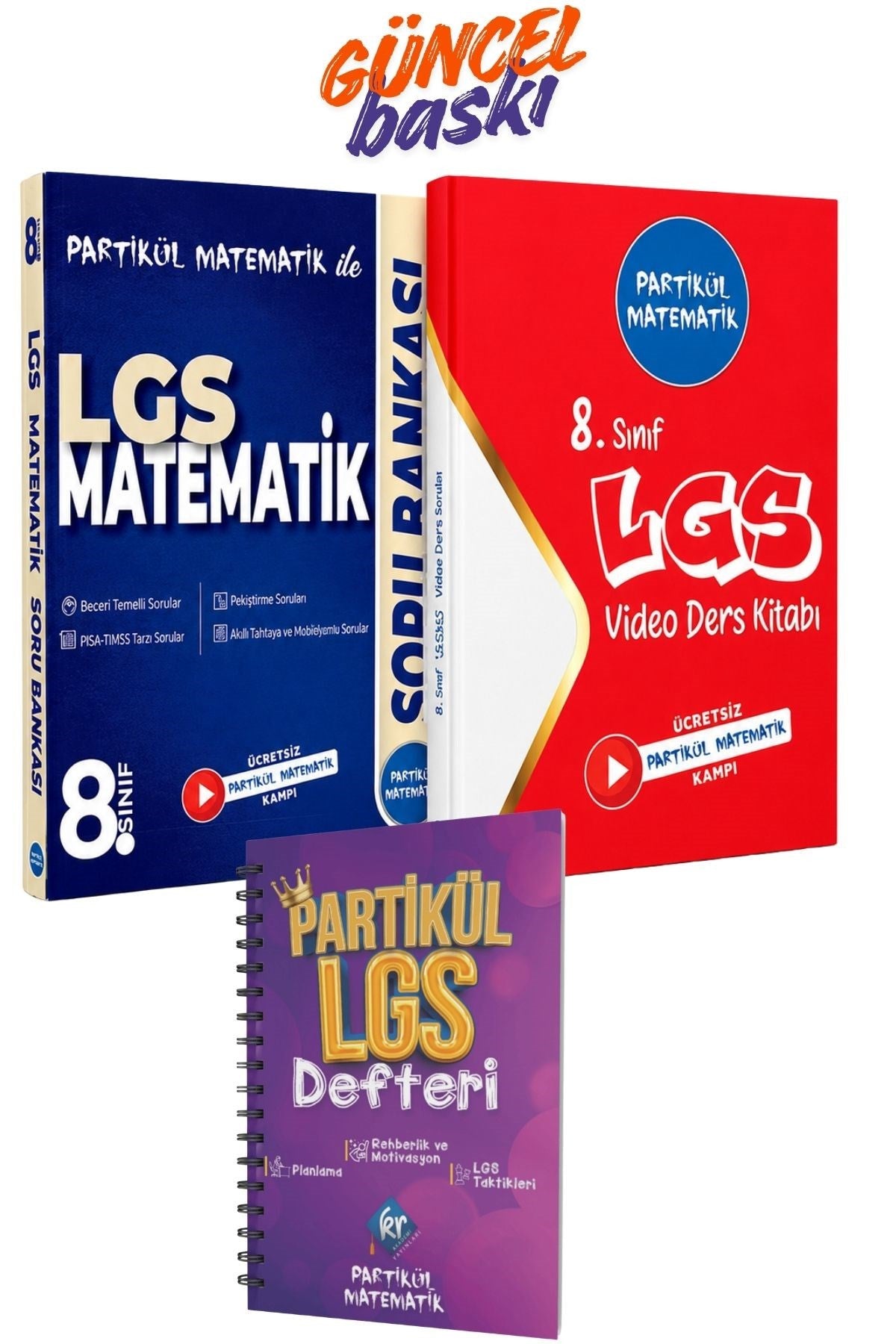 8. Sınıf Partikül Matematik Video Ders Kitabı + Soru Bankası + LGS Planlama Defteri kitap kapağı
