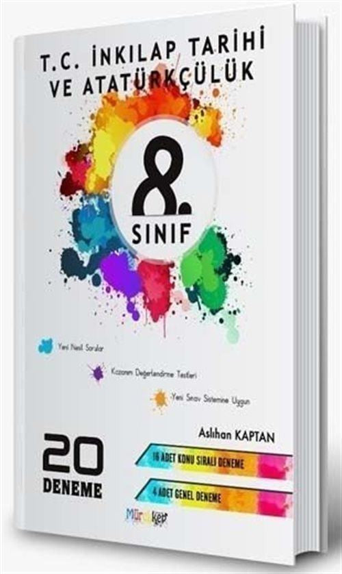 8. Sınıf Sınıf T. C. İnkılap Tarihi ve Atatürkçülük 20 Deneme kitap kapağı