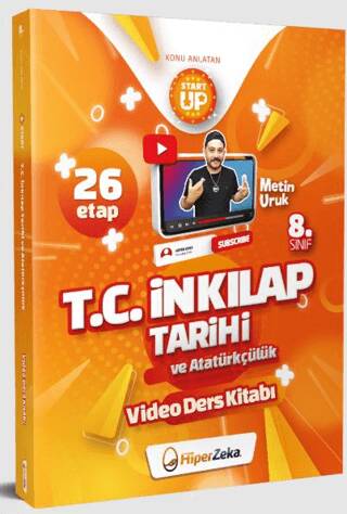 8. Sınıf Start Up T.C. İnkılap Tarihi Konu Anlatan Video Ders Kitabı - Metin Uruk kitap kapağı