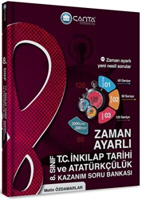 8. Sınıf T.C. İnkılap Tarihi ve Atatürkçülük Zaman Ayarlı Kazanım Soru Bankası - Metin Özdamarlar kitap kapağı