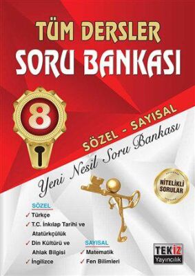 Tekiz Yayıncılık 8. Sınıf Tüm Dersler Soru Bankası - Kolektif kitap kapağı