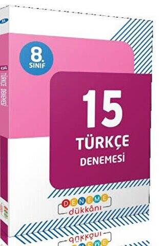 Deneme Dükkanı 8. Sınıf Türkçe 15 Deneme Yayınları - Kolektif kitap kapağı