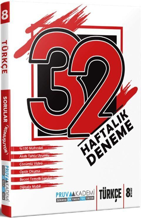 8. Sınıf Türkçe 32 Haftalık Deneme - Kolektif kitap kapağı