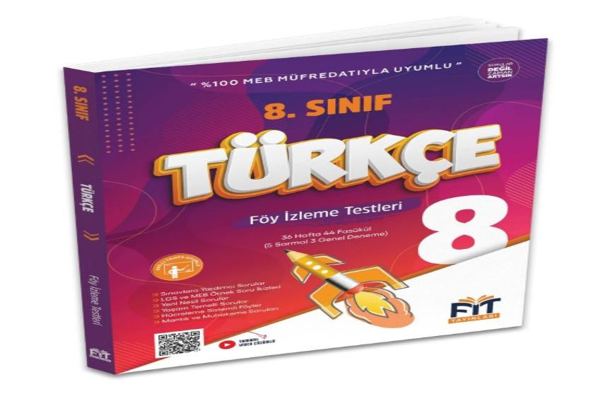 Fit Yayınları 8. SINIF TÜRKÇE FÖY İZLEME TESTLERİ kitap kapağı