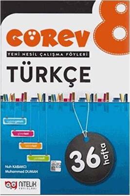 8. Sınıf Türkçe Görev Yeni Nesil Çalışma Föyleri - Nuh Kabakcı kitap kapağı