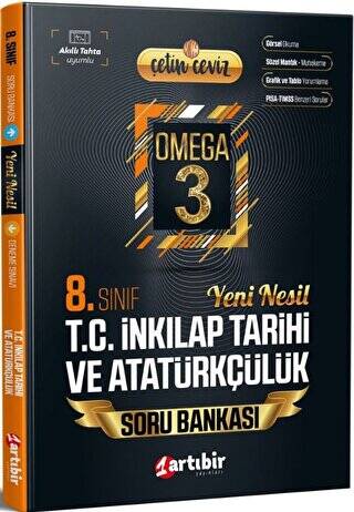 Artıbir Yayınları 8. Sınıf Lgs Çetin Ceviz Omega İnkilap Soru Bankası 0922 - Kolektif kitap kapağı