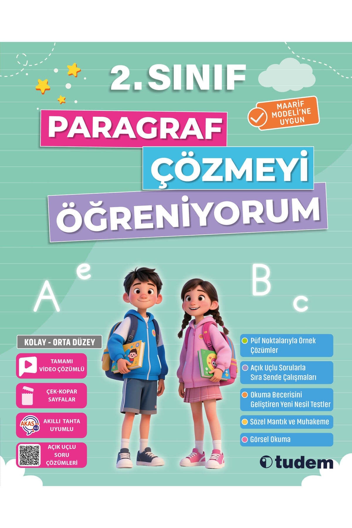 2. Sınıf Paragraf Çözmeyi Öğreniyorum | Tudem Yayınları - Ders Kitapları (İnce Kapak)