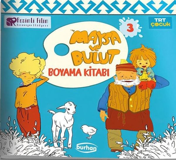 TRT Çocuk Maysa ve Bulut Boyama Kitabı - 3 | Burhan Yayıncılık