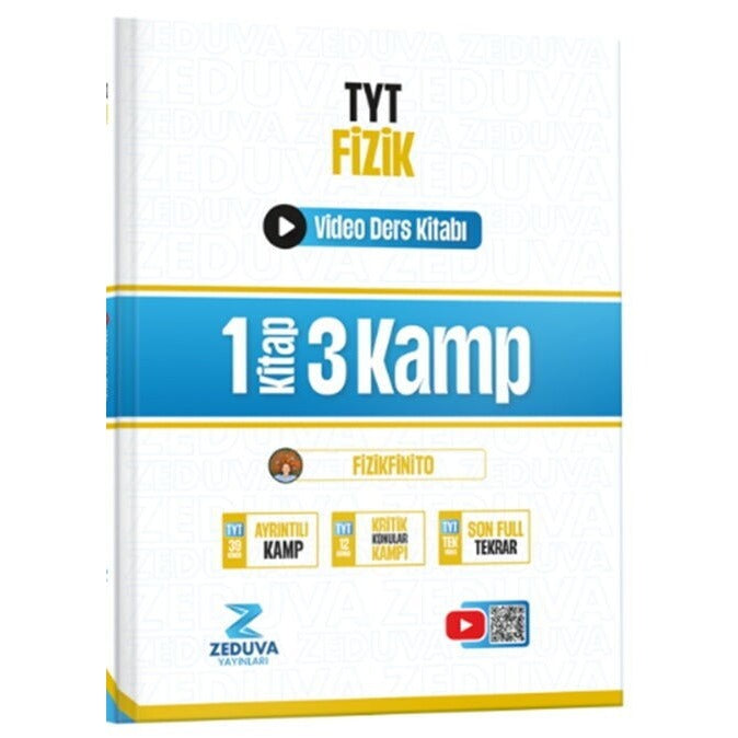 Fizikfinito TYT Fizik 1 Kitap 3 Kamp Video Ders Kitabı | Zeduva Yayınları (İnce Kapak)