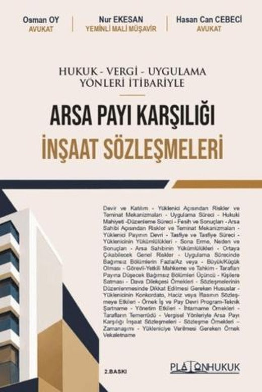 Arsa Payı Karşılığı İnşaat Sözleşmeleri | Platon Hukuk (Ciltsiz)