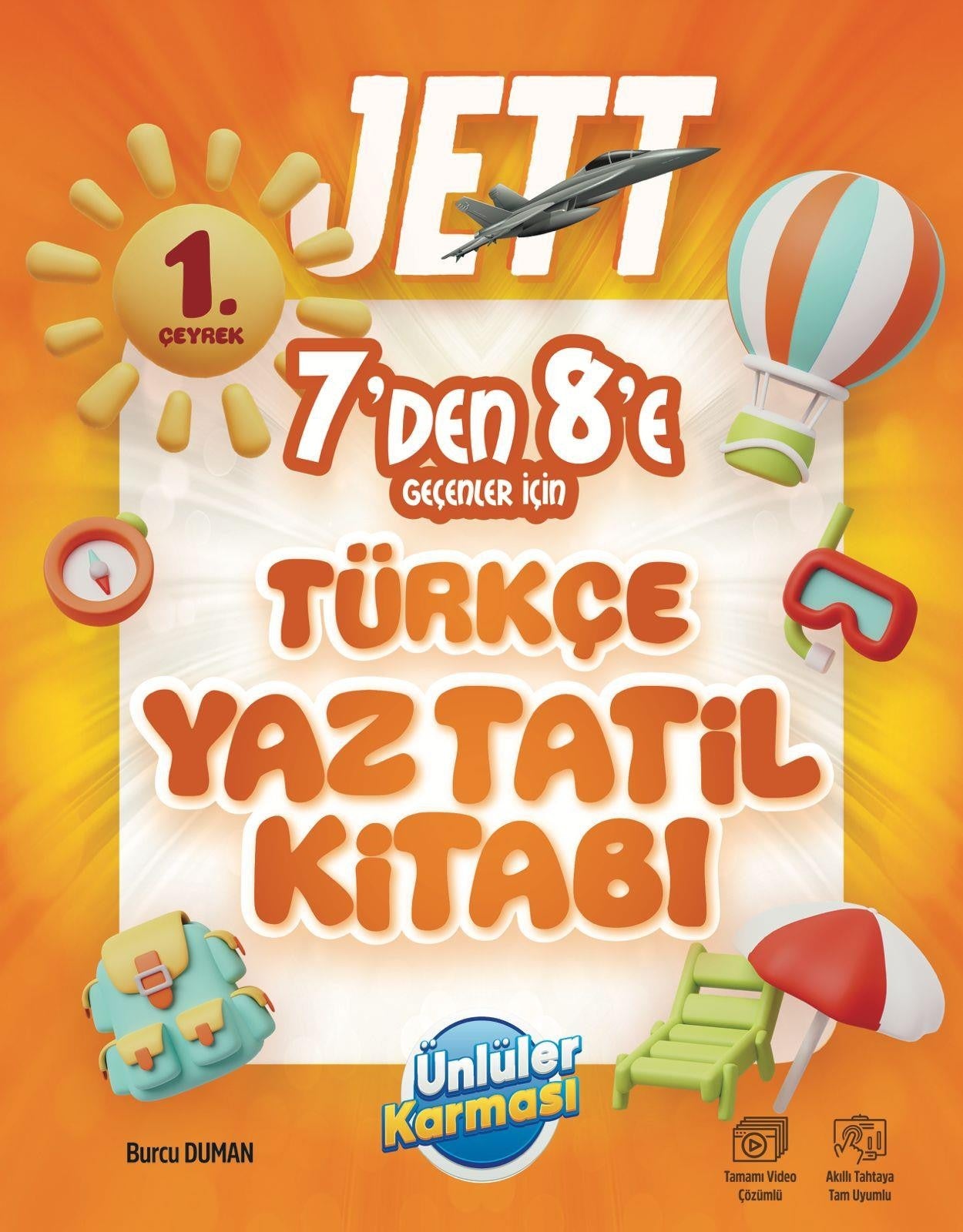 Jett 7'den 8'e Geçenler için Türkçe Yaz Tatil Kitabı | Ünlüler Karması (Ciltsiz)