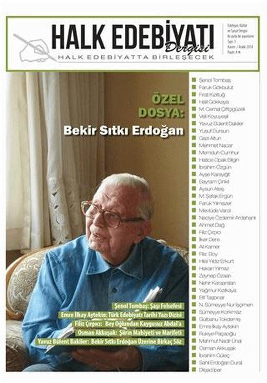 Halk Edebiyatı Dergisi Sayı: 3 Kasım-Aralık 2014 | Halk Edebiyatı Dergisi Yayınları (Ciltsiz)