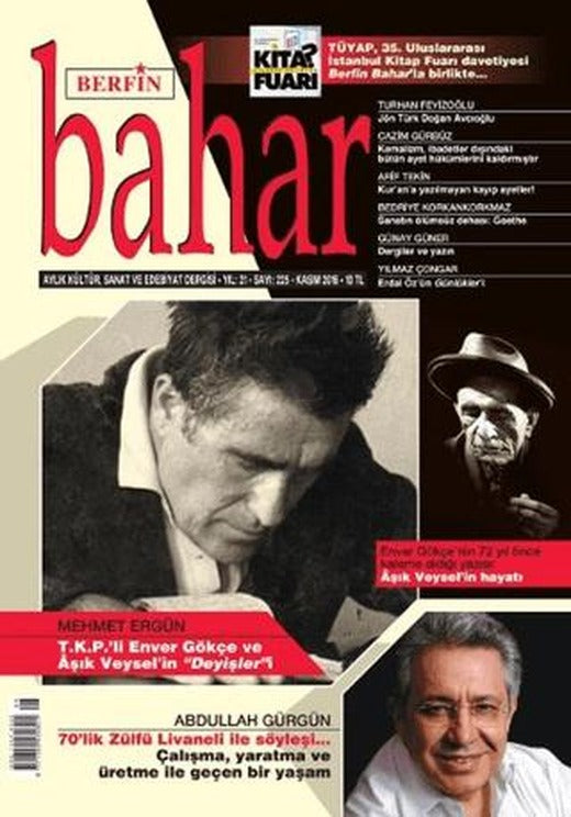 Berfin Bahar Aylık Kültür Sanat ve Edebiyat Dergisi Sayı: 225 Kasım 2016 | Berfin Bahar Dergisi (Ciltsiz)