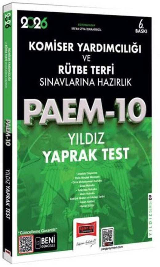 2026 PAEM Komiser Yardımcılığı ve Rütbe Terfi Sınavlarına Hazırlık Yıldız Yaprak Test | Yargı Yayınevi (Ciltsiz)