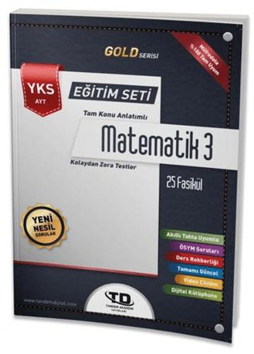 Tandem Akademi Gold Serisi Matematik 3 YKS AYT 25 Fasikül