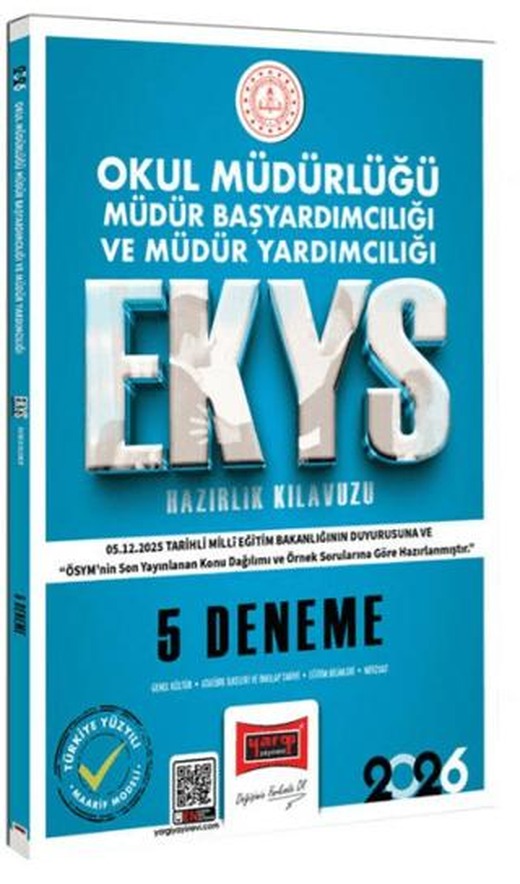 2026 EKYS Okul Müdürlüğü Müdür Başyardımcılığı ve Müdür Yardımcılığı 5 Deneme | Yargı Yayınevi (Ciltsiz)