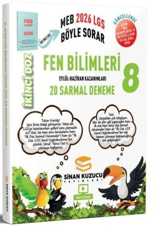 2026 8. Sınıf Fen Bilimleri İkinci Doz Sarmal Branş Denemeleri | Sinan Kuzucu Yayınları (Ciltsiz)