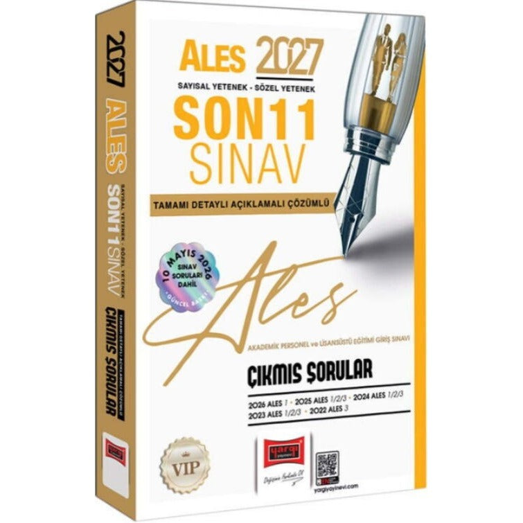 2027 ALES Sayısal - Sözel Yetenek Son 11 Sınav Tamamı Çözümlü Çıkmış Sorular | Yargı Yayınevi (Ciltsiz)