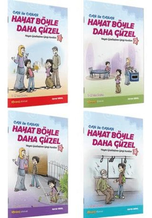 Can ile Canan Hayat Böyle Daha Güzel (4 Kitap Takım) | Bizim Bahçe Kitapları - Erkam (Ciltsiz)