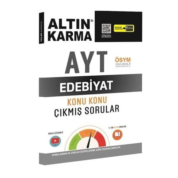 AYT Edebiyat Konu Konu Çıkmış Sorular | Altın Karma Yayınları (Ciltsiz)