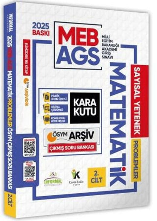 2025 MEB-AGS Matematik Kara Kutu 2. Cilt Problemler ÖSYM Çıkmış Soru Bankası Video/PDF Çözümlü