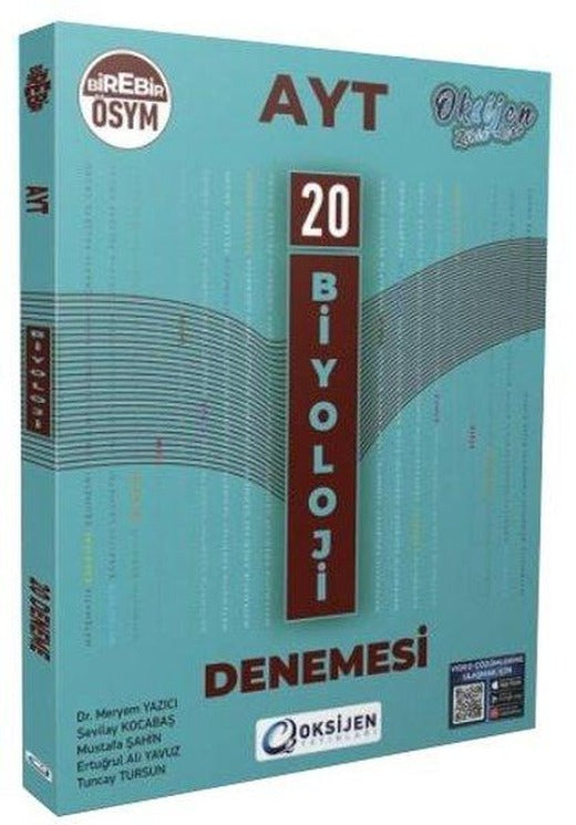 AYT Biyoloji 20 Branş Denemesi | Oksijen Yayınları - Eğitim (İnce Kapak)