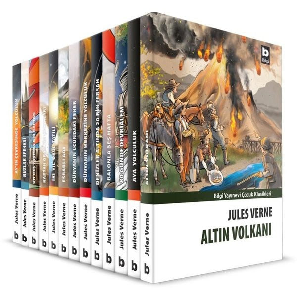 Jules Verne Seti - 13 Kitap Takım | Bilgi Yayınevi (İnce Kapak)
